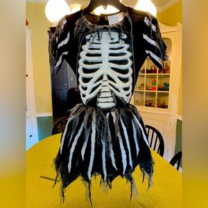 Skeleton Halloween costume for girls size 8-10